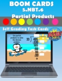 5.NBT.6 Boom Cards Distance Learning (Partial Products)