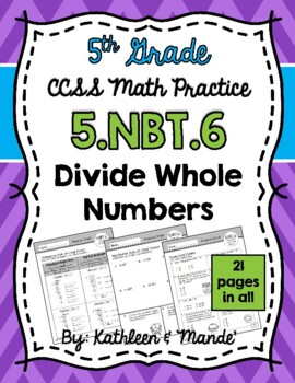 Preview of 5.NBT.6 Practice Sheets: Multi-Digit Division