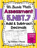 5.NBT.7 Assessment: Add & Subtract Decimals