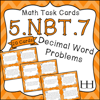 5.NBT.7 Task Cards: Decimal Operations with Word Problems