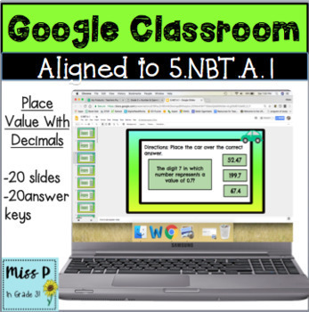 Preview of 5.NBT.A.1 Google Classroom Place Value with Decimals