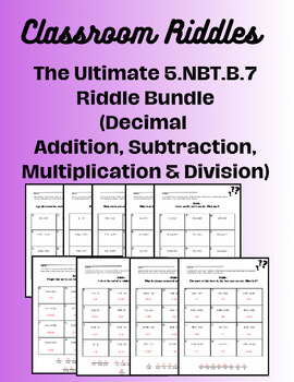 Preview of 5.NBT.B.7 Riddle Bundle