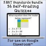 5.NBT Google Classroom™ Digital Quiz Bundle Google Forms™