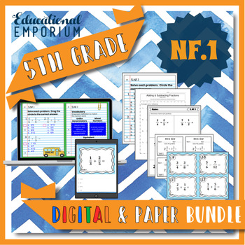Preview of 5.NF.1 Bundle ⭐ Adding and Subtracting Fractions