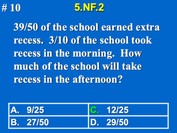 Preview of 5.NF.2 5th Grade  Addition & Subtraction Fraction Word Problems Google Slide Set