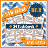 5.NF.2 Task Cards ★ Add and Subtract Fractions Word Proble