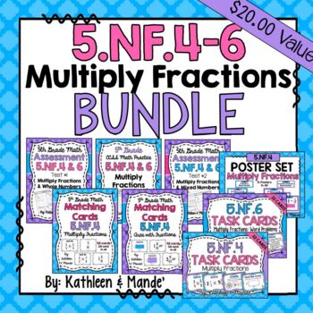 Preview of 5.NF.4 & 5.NF.6 BUNDLE: Multiply Fractions