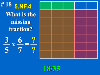 Preview of 5.NF.4 5th Grade Math - Multiply Fractions & Tiling Google Slide Set