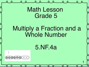 Preview of 5.NF.4a Multiply Whole Numbers by Fractions