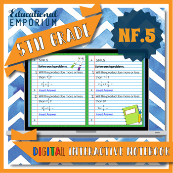 Preview of 5.NF.5 Interactive Notebook: Multiplication as Scaling for Google Classroom™