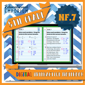 Preview of 5.NF.7 Interactive Notebook: Dividing with Unit Fractions for Google Classroom™