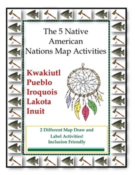 Preview of 5 Native American Nations Map Activity