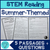 5 No-Prep Summer-Themed Science Reading Comprehension Pass