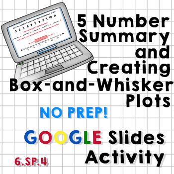 Preview of 5-Number Summary and Box Plots Google Slides Activity - NO PREP - 6.SP.4