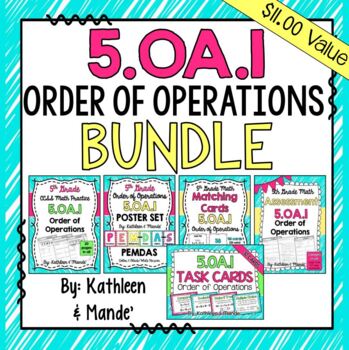 Preview of 5.OA.1 BUNDLE: Order of Operations