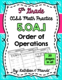 5.OA.1 Practice Sheets: Order of Operations