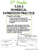 5.OA.2 Matching Activity and Practice