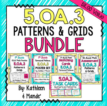 Preview of 5.OA.3 BUNDLE: Numerical Patterns & Grids