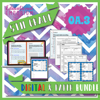 Preview of 5.OA.3 Bundle ⭐ Numerical Patterns & Graphing