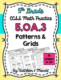 5.OA.3 Practice Sheets: Patterns and Grids