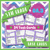 5.OA.3 Task Cards ★ Numerical Patterns, Ordered Pairs and 