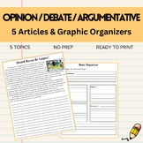 5 Opinion Debate Argumentative Writing Articles and Graphi