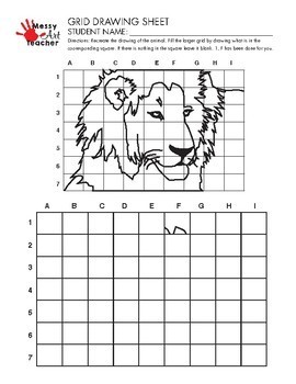Grid Drawings (Easy - Medium skill level) by Clendenin's Classroom