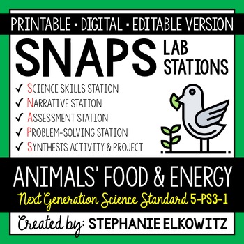 Preview of 5-PS3-1 Animals' Food and Energy Lab Activity | Printable, Digital & Editable