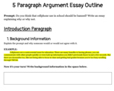 5 Paragraph Argument Essay Writing Practice