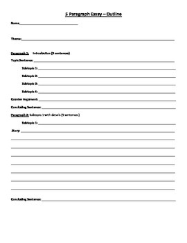 5 Paragraph Essay Format by Barefoot in 3rd Grade | TPT