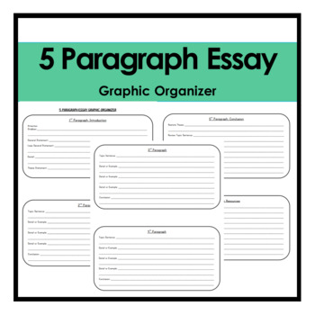 basic 5 paragraph essay graphic organizer