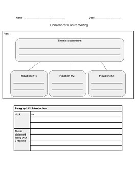 Preview of 5 Paragraph Essay Graphic Organizer and Plan
