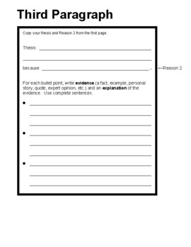 5 paragraph essay graphic organizer pdf