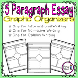 5 Paragraph Essay Graphic Organizers