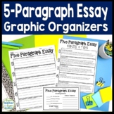 5 Paragraph Essay Graphic Organizers: 4 Organizers, Gradin