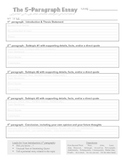 5 Paragraph Essay Planner - Common Core - Middle School, H