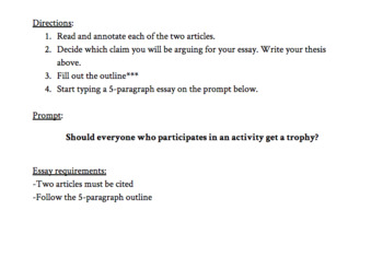should everyone get a trophy essay