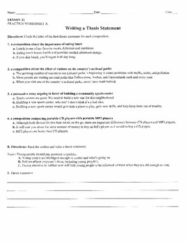5 paragraph essay with thesis statement
