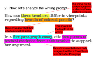 Preview of 5 Paragraph Essay Using CER Example and Presentation