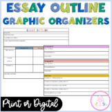5 Paragraph Essay Writing Outline Graphic Organizer Digita