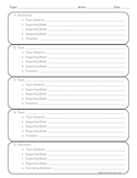 5 Paragraph Outline Graphic Organizer 4 Pack