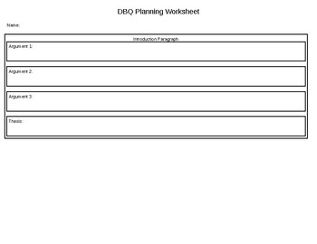 Preview of 5 Paragraph Response Planning Sheet