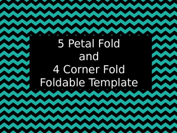 Preview of 5 Petal and 4 corner Foldable Template
