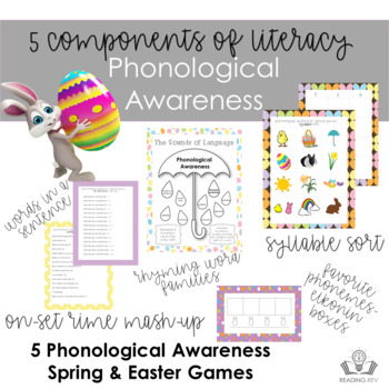 Preview of 5 Phonological Awareness Spring and Easter Activities