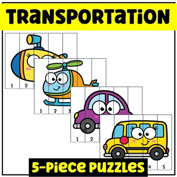Preview of Transportation Themed Sequencing Puzzles | PreK - Grade 2
