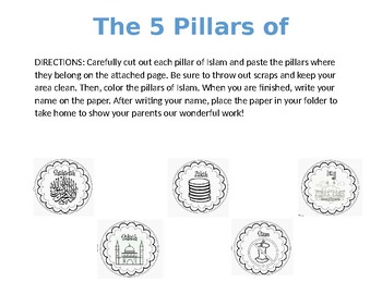 Five Pillars Of Islam Activity Teaching Resources Tpt