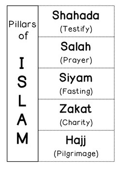 five pillars of islam for kindergarten teaching resources tpt