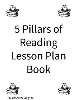 Preview of 5 Pillars of Reading Lesson Plan Book