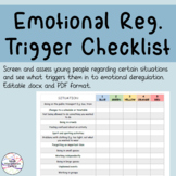 Emotional Regulation Scale - Trigger checklist