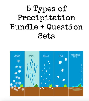 Preview of 5 Precipitation Nonfiction Articles with Question Sets - Third-Fourth Grade 